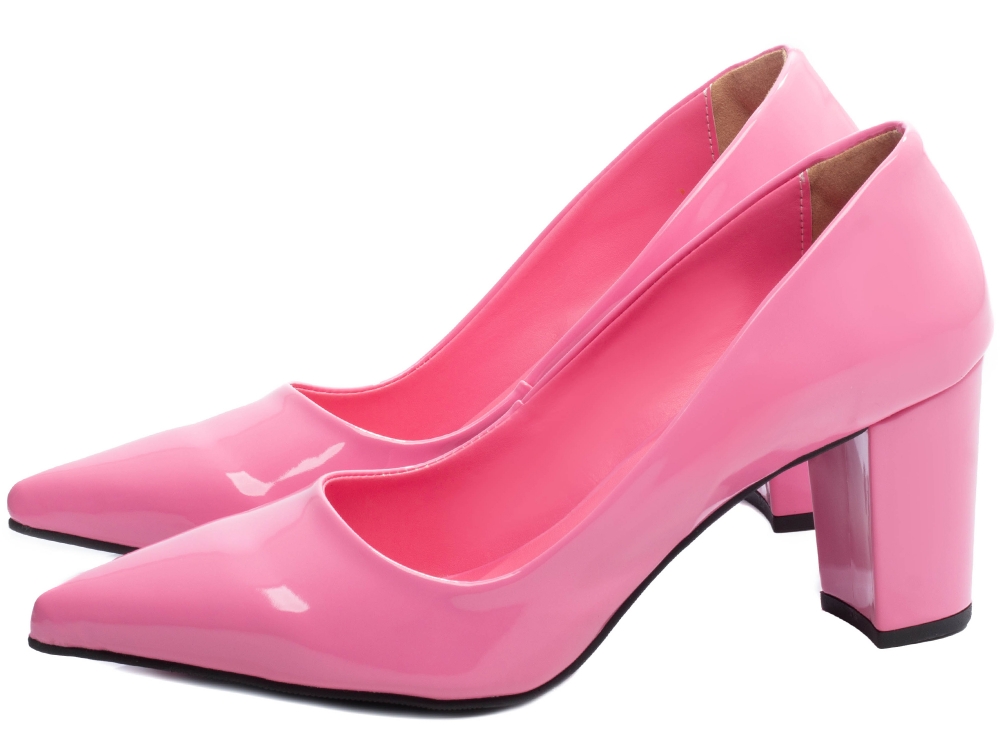 Scarpin best sale glitter rosa