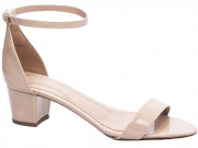 Sandália Salto Bloco Grosso Baixo Numeração Especial 