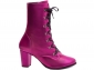 Bota Arrasadora Metalizado Pink com Cadarço