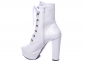 Bota Arrasadora Coturno Plataforma Napa Branco