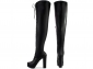Bota Super Over The Knee Arrasadora Plataforma Amarração Napa Preto