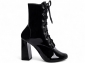 Bota Arrasadora Bico Redondo Verniz Preto