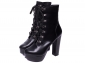 Bota Arrasadora Coturno Plataforma Napa Preto