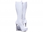 Bota Arrasadora Cano Alto Plataforma Verniz Branco