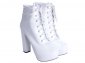 Bota Arrasadora Coturno Plataforma Napa Branco
