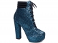 Bota Arrasadora Christina Meia Pata Glliter Azul