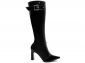 Bota Biker Bico Fino Cano Longo Alto Fivela Arrasadora