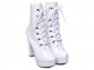 Bota Arrasadora Coturno Plataforma Napa Branco