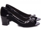 Sapato Peep Toe Salto Grosso Baixo Numeração Especial Tamanho Grande Arrasadora
