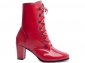 Bota Arrasadora Verniz Vermelho com Cadarço