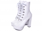 Bota Arrasadora Coturno Plataforma Napa Branco
