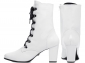 Bota Arrasadora Verniz Branco com Cadarço