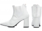 Bota Arrasadora Bico Fino Verniz Branco