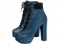 Bota Arrasadora Christina Meia Pata Glliter Azul