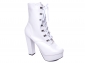 Bota Arrasadora Coturno Plataforma Napa Branco