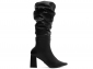 Bota Franzida Slouchy Bico Fino Salto Grosso Arrasadora