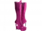 Bota Arrasadora Cano Alto Amarração Metalizado Pink
