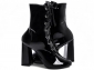 Bota Arrasadora Bico Redondo Verniz Preto