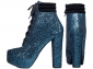 Bota Arrasadora Christina Meia Pata Glliter Azul
