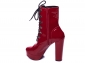 Bota Arrasadora Coturno Plataforma Verniz Vermelho