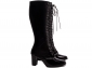 Bota Arrasadora Cano Médio Amarração Verniz Preto