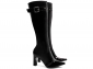 Bota Biker Bico Fino Cano Longo Alto Fivela Arrasadora