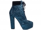 Bota Arrasadora Christina Meia Pata Glliter Azul