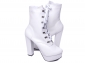 Bota Arrasadora Coturno Plataforma Napa Branco