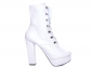 Bota Arrasadora Coturno Plataforma Napa Branco