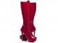 Bota Arrasadora Cano Alto Plataforma Verniz Vermelho