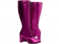 Bota Arrasadora Cano Médio Amarração Metalizada Pink