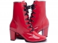 Bota Arrasadora Verniz Vermelho com Cadarço